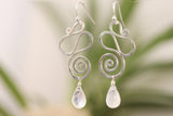 Sterling Silver Spiral Wire Earrings
