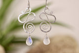 Sterling Silver Spiral Wire Earrings