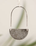 Large Sterling Silver Bubble Stamped Pendant