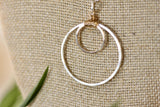 Mixed Metal Hoop in Hoop Pendant
