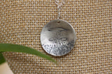 Mushroom Stamped and Hammered Pendant