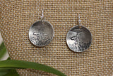 Mushroom Stamped and Hammered Earrings