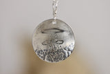 Mushroom Stamped and Hammered pendant