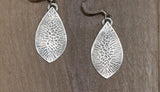 Crackle Textured Teardrop Earrings