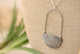 Large Sterling Silver Bubble Stamped Pendant