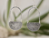 Large Sterling Silver Bubble Stamped Earrings