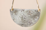 Large Sterling Silver Dandelion WISH Stamped Pendant