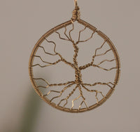 large gold filled plain tree of life pendant