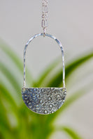 Sterling Silver Bubble Stamped Pendant