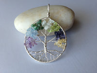 large sterling silver custom family tree of life with birthstones 