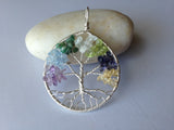 large sterling silver custom family tree of life with birthstones 